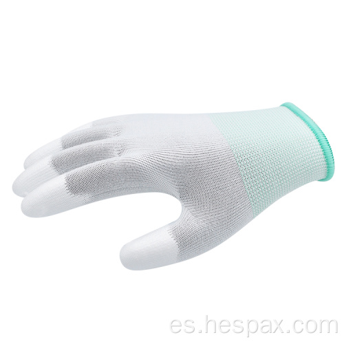 Hespax White White Polyester Guantes de seguridad PU Electrical